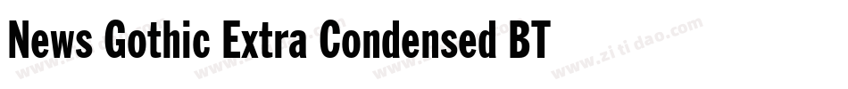 News Gothic Extra Condensed BT字体转换